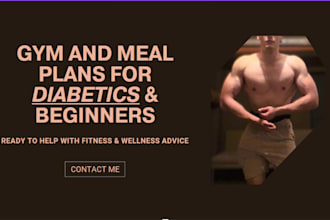provide workout and meal plans for diabetics or beginners