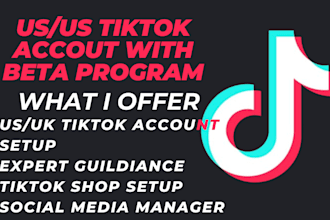 create US UK tiktok account with creativity program and viral videos