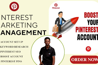 be your social media manager for pinterest marketing and pin design