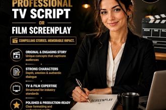 write a professional TV script or film screenplay