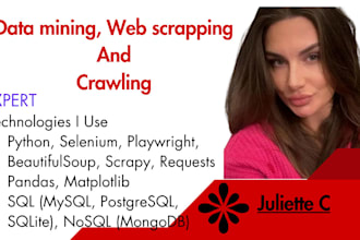 do data mining, web scrapping and crawling for you