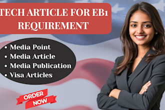 write and publish tech article for eb1 visa requirement