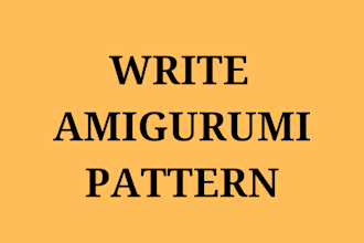write amigurumi pattern ebay