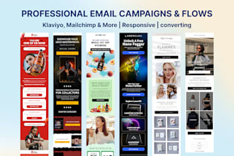 design ecommerce email campaign template, klaviyo, omnisend, mailchimp, figma