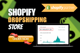 build a branded 7 figure shopify dropshipping store or shopify website