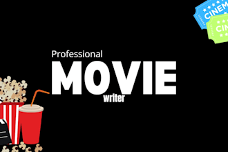 be your movie script writer, screenplay, movie script writing
