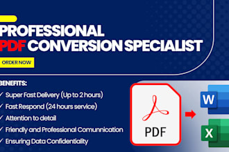convert pdf or scanned image to word and excel