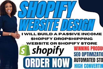 build passive income shopify website shopify dropshipping store ecommerce store