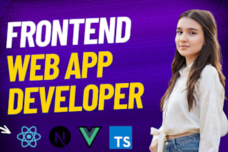 do frontend development using reactjs, nextjs, angular, vuejs, typescript
