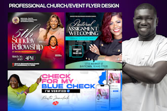design a modern and eye catching church event flyer