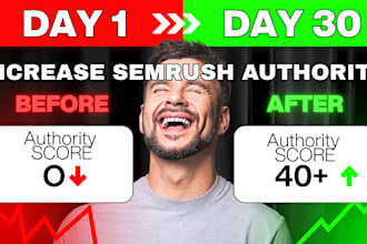 increase your semrush authority da 40 plus