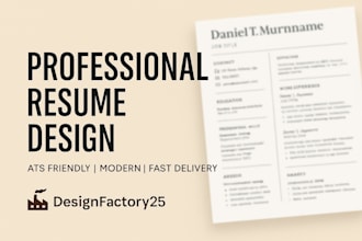 design a professional and modern resume or CV for job seekers