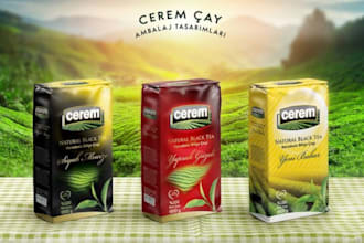 design eye catching 3d product packaging, box, label and stickers with mockups