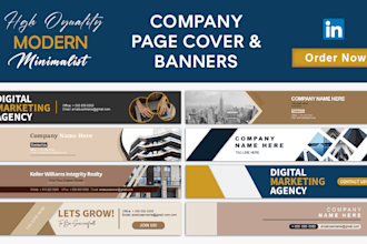 design a professional linkedin company page banner and cover