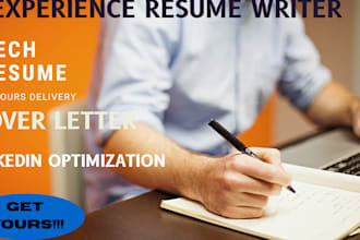 write you a professional tech resume, ats resume, cover letter, linkedin profile