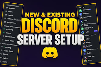 setup new or existing discord server in just 24 hours