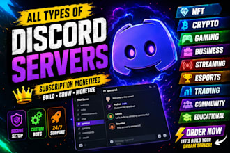 create a professional discord server with bots, roles and automation