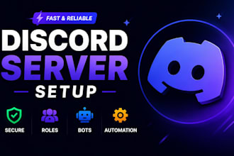 create a professional discord server with bots, roles and automation