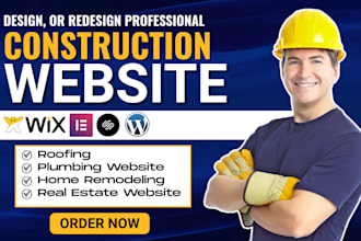 design construction website, roofing website, plumbing website