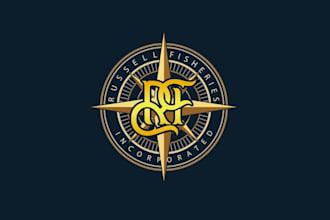 create exclusive and marvelous compass logo design