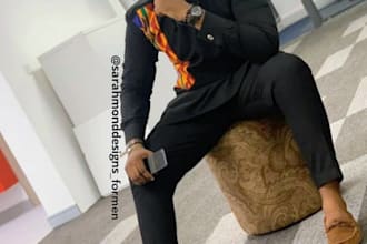 design quality and excellently tailored custom african male or men attire