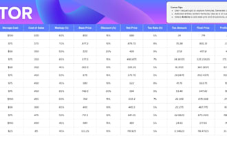 build pricing calculator in excel sheets