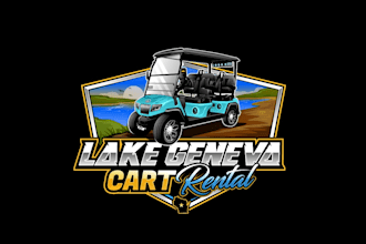 create attractive and imagination golf cart  logo design