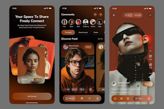 develop a dating app and a modern social media app, chat app
