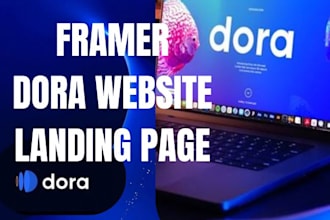 craft dora website, framer website, 3d framer landing page and dora animation