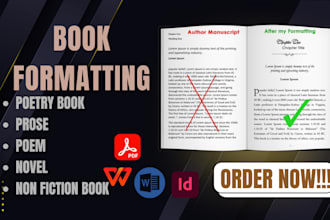 write design format poetry book poem prose novel non fiction book for KDP