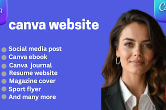 create a professional  canva resume website ugc portfolio or newsletter