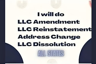 do US llc formation, dissolve, revoke reinstate llc, amend llc, get ein in 24hrs