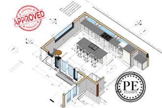 draw review engineering plan pe plan mep florida stamp for city permit