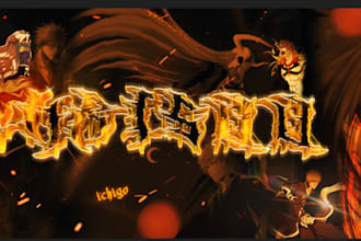 make an anime banner pfp wallpaper with you own custom colour  text character