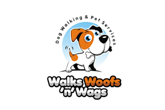 make amazing fun vibrant logo for dog walking business