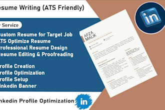 write a professional resume and optimize your linkedin profile