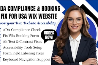 make your USA wix website ada accessible and compliant, fix wix booking form