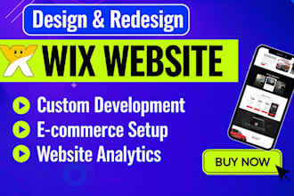 do wix website design, redesign wix website, wix online store