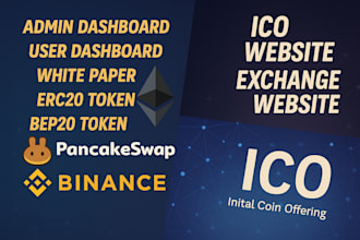 create dapp, ico website, crypto token website smart contract, bep20, meme coin