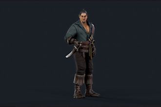 3d character modeling for animation, games, printing, glb, texture, ue5 rig, fbx