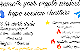 be telegram community manager or admin with required chatters