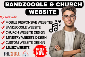 bandzoogle music website, church website,   ministry website, website design