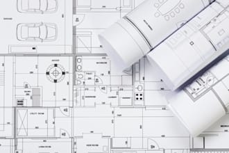 do 2d architecture floor, roof and structural building plan structural drawing