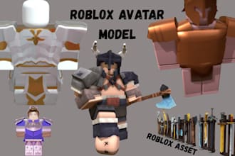 model your detailed roblox avatar, custom roblox clothing, roblox accessories