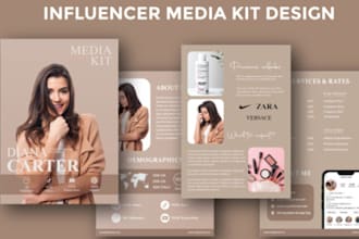 design custom epk, media kit  flyer design sports, gym, influencer, speaker