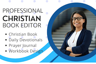 copy edit format christian book devotionals, prayer journal, workbook design KDP
