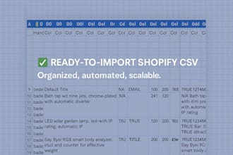 import CSV products to shopify and show how to update stock and prices