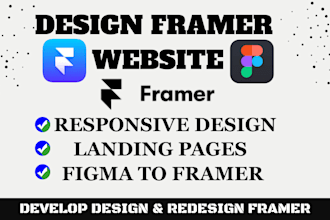 design or redesign your modern website using framer