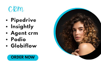 setup pipedrive, insightly, agent crm, podio, globiflow, funnel cockpit