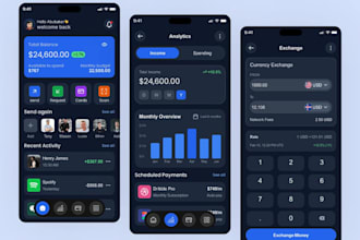develop fintech app neobank app loan app money transfer app crypto app p2p app